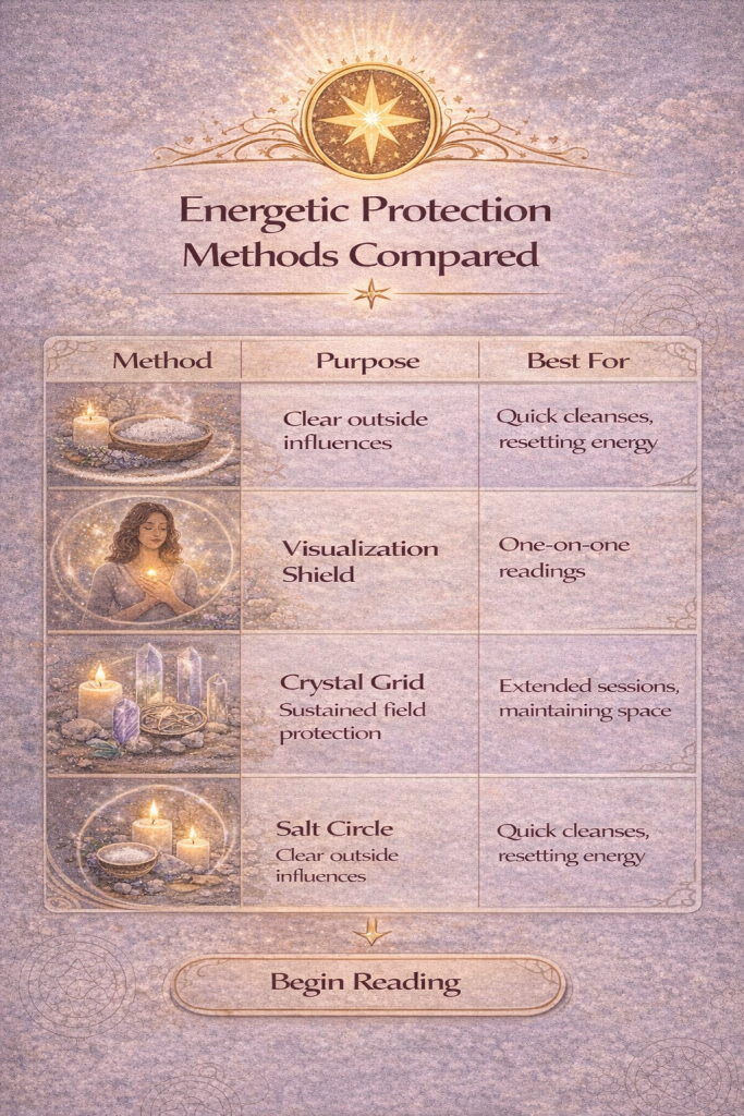 Energetic Protection Methods Compared