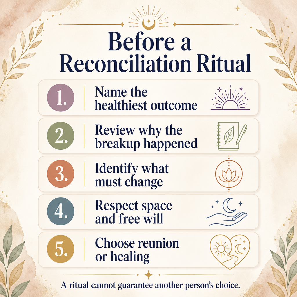 Infographic checklist for healthy reconciliation and free will
